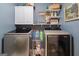 Convenient laundry room with washer, dryer, and storage at 443 Abbey Pl, Villa Rica, GA 30180