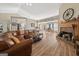 Spacious living area showcasing a fireplace and open floor plan at 443 Abbey Pl, Villa Rica, GA 30180