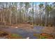 Wooded backyard with raised garden beds at 55 Rainey Ridge Dr, Oxford, GA 30054