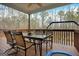 Deck with table, chairs, and wooded views at 55 Rainey Ridge Dr, Oxford, GA 30054