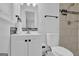 Clean bathroom with single vanity and shower at 1081 Veltre Sw Cir, Atlanta, GA 30311