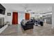 Living room with fireplace and kitchen views at 1081 Veltre Sw Cir, Atlanta, GA 30311