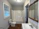 Clean bathroom with shower/tub combo and updated vanity at 5157 West Nw St, Covington, GA 30014