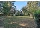 Large backyard with shed and mature trees at 3199 Mcafee Rd, Decatur, GA 30032