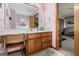 Bathroom with vanity, sink, and view of bedroom at 255 Barnett Road Rd, Hampton, GA 30228