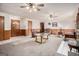 Living Room with a fireplace and ceiling fan at 255 Barnett Road Rd, Hampton, GA 30228