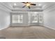Bright bedroom with bay windows and ceiling fan at 870 N Bethany Rd, Mcdonough, GA 30252