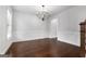 Bright dining room with hardwood floors and wainscoting at 870 N Bethany Rd, Mcdonough, GA 30252