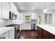 Modern kitchen with stainless steel appliances and granite countertops at 870 N Bethany Rd, Mcdonough, GA 30252