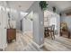 View of dining room with hardwood floors and direct access to kitchen at 8264 Milam Loop, Fairburn, GA 30213