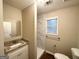 Clean bathroom with granite vanity and walk-in shower at 1351 Renee Dr, Decatur, GA 30035