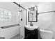 Modern bathroom with shower and vanity at 305 Kelly Dr, Fayetteville, GA 30214