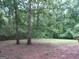 Wooded backyard with lush green trees at 270 Mountain Way, Covington, GA 30016