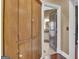 Bathroom with granite vanity, decorative mirror, and walk-in shower at 506 W Mcintosh Rd, Brooks, GA 30205