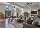 Bright living room with hardwood floors, high ceilings and large windows at 506 W Mcintosh Rd, Brooks, GA 30205