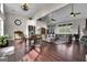 Open living area with hardwood floors, vaulted ceilings, and comfortable seating at 506 W Mcintosh Rd, Brooks, GA 30205
