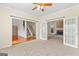 Office with french doors opening to entry and Gathering room at 228 Otter Cir, Fayetteville, GA 30215