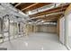 Unfinished basement with framed walls and exposed ductwork, offering customization potential at 220 Early Parkway Se Dr, Smyrna, GA 30082
