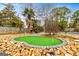 Landscaped putting green with rock border next to pool at 103 Sandtrap Rdg, Peachtree City, GA 30269