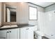 Clean bathroom with white vanity, sink, toilet and shower at 1979 Cardell Rd # 20, Austell, GA 30168