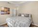Comfortable bedroom features a tray ceiling and neutral walls at 2110 Kellington Dr, Mcdonough, GA 30253
