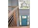 Foyer area with a teal entry door and natural light at 205 Belvedere Green, Peachtree City, GA 30269