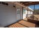 Exterior of home featuring a wooden back porch at 382 Lamb Rd, Moreland, GA 30259