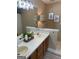 Well-lit bathroom featuring double sinks, stylish decor, and a neutral color palette at 200 Timber Ridge Dr, Mcdonough, GA 30252