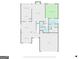A layout of the first floor displaying living room, kitchen, Primary bedroom, laundry, and garage at 243 Long Dr, Mcdonough, GA 30253