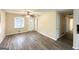 Inviting living room with wood-look floors and a ceiling fan at 2060 Sanders Dr, Austell, GA 30168