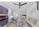 Open concept living room and kitchen with modern decor and a cozy seating area at 567 Middle Sw St, Atlanta, GA 30310