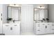 Bright bathroom featuring double vanity with black hardware and dual sinks at 0 Lot 2 Mcbride Rd, Fayetteville, GA 30215