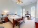 Spacious primary bedroom with a fireplace, ample natural light, and comfortable seating at 709 Prestige Pt, Peachtree City, GA 30269