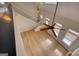 Living room with hardwood floors and high ceilings that has a winding staircase at 2683 Mariner Way, Villa Rica, GA 30180