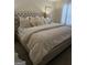 Comfortable bedroom showcasing a plush bed with a tufted headboard and soft bedding at 2764 Keystone Ave, Lithonia, GA 30058