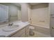 Classic bathroom with a vanity sink and a tub and shower combo at 787 N Ola Rd, Mcdonough, GA 30252