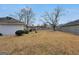 Large backyard with a fence at 11531 E Lovejoy Rd, Hampton, GA 30228