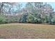 Large, grassy backyard surrounded by trees at 200 Deer Forest Trl, Fayetteville, GA 30214