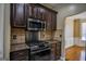 Kitchen with granite countertops and stainless steel gas range at 3028 Hallman Cir, Marietta, GA 30064