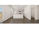 Modern kitchen featuring an island, gray cabinets, and stainless steel appliances at 564 Whitman Ln # 2017, Stockbridge, GA 30281