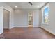 Bedroom featuring hardwood floors and access to bathroom and closet at 1028 Robert Smalls Way, Atlanta, GA 30318