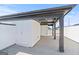 Spacious rooftop deck featuring gray flooring, white storage, and a covered area with gray beams, perfect for outdoor living at 1028 Robert Smalls Way, Atlanta, GA 30318