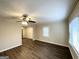 Bright living room with hardwood floors, a ceiling fan, and neutral paint at 2174 Doris Dr, Decatur, GA 30034