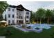 Luxurious backyard featuring a shimmering pool, elegant lounge area, and lush greenery, perfect for relaxation at 532 Saint Sambar Dr, Ellenwood, GA 30294
