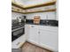 Charming kitchenette with black countertops, microwave, and open shelving at 757 Fischer Rd, Sharpsburg, GA 30277