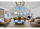 Bright living room with vaulted ceilings, large windows, and comfortable seating at 757 Fischer Rd, Sharpsburg, GA 30277