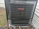 Close-up of an outdoor AC unit covered by a protective metal cage, sitting on a concrete base at 3930 W Side Pl, Ellenwood, GA 30294