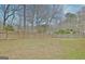 Large grassy backyard enclosed by a wooden fence, offering ample space for outdoor activities and privacy at 101 Nightwind Ct, Peachtree City, GA 30269