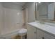 Traditional bathroom featuring vanity with sink, tub, and toilet at 308 Tulipwood Sw Cir, Conyers, GA 30094