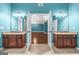 Bright bathroom featuring dual sinks and granite countertops at 100 Windmeadow Way, Fayetteville, GA 30214